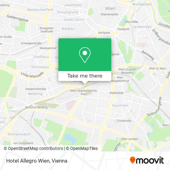 Hotel Allegro Wien map