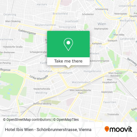 Hotel Ibis Wien - Schönbrunnerstrasse map