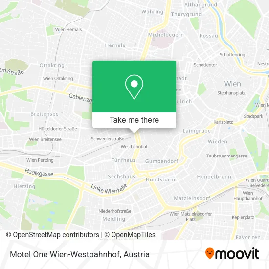Motel One Wien-Westbahnhof map