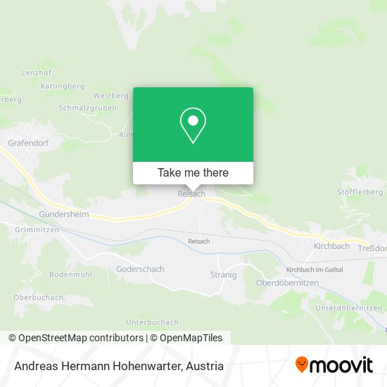 Andreas Hermann Hohenwarter map