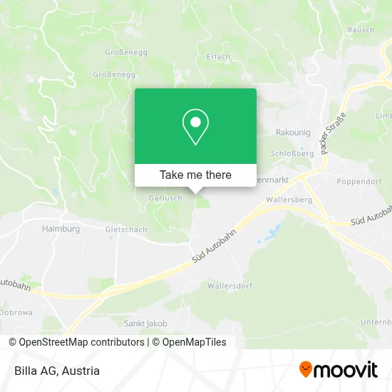 Billa Aktiengesellschaft map
