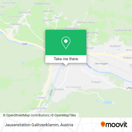 Jausenstation Galitzenklamm map