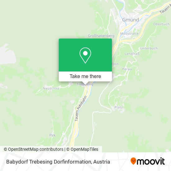 Babydorf Trebesing Dorfinformation map