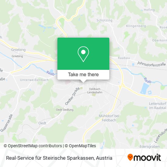 Real-Service für Steirische Sparkassen map