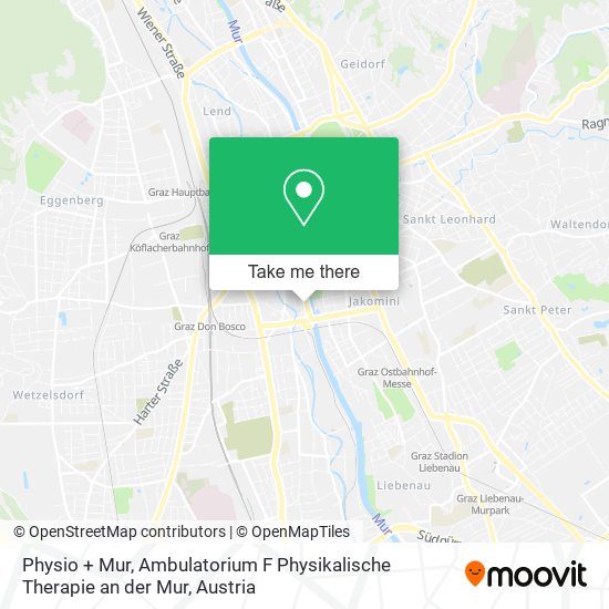 Physio + Mur, Ambulatorium F Physikalische Therapie an der Mur map