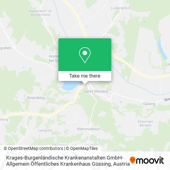 Krages-Burgenländische Krankenanstalten GmbH-Allgemein Öffentliches Krankenhaus Güssing map