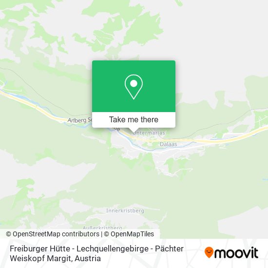 Freiburger Hütte - Lechquellengebirge - Pächter Weiskopf Margit map