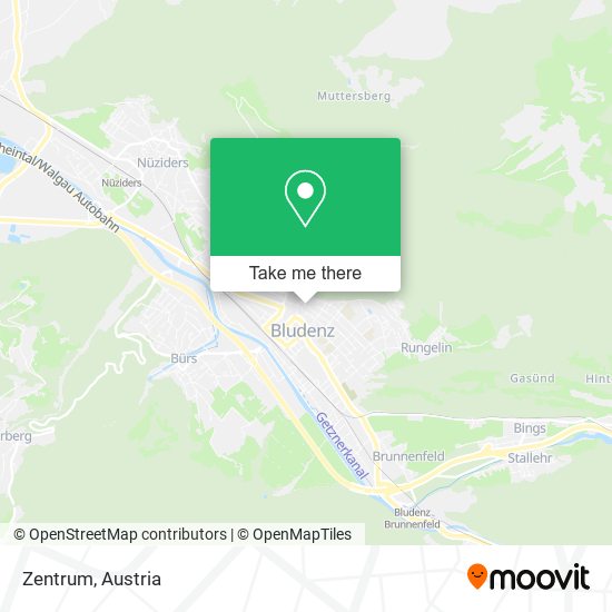 Zentrum map