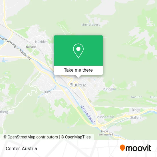 Zentrum map