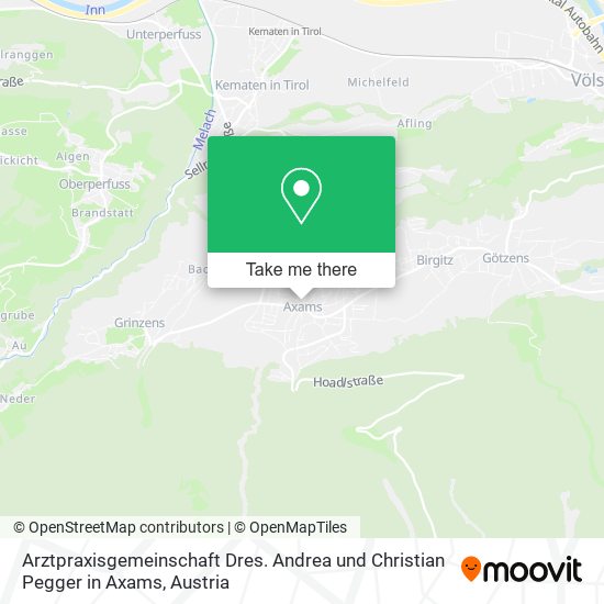 Arztpraxisgemeinschaft Dres. Andrea und Christian Pegger in Axams map
