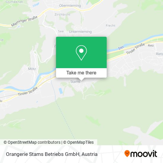 Orangerie Stams Betriebs GmbH map