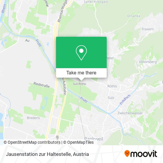 Jausenstation zur Haltestelle map