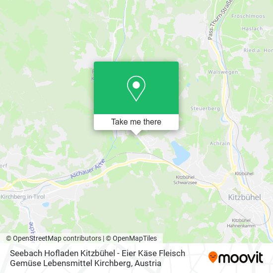 Seebach Hofladen Kitzbühel - Eier Käse Fleisch Gemüse Lebensmittel Kirchberg map