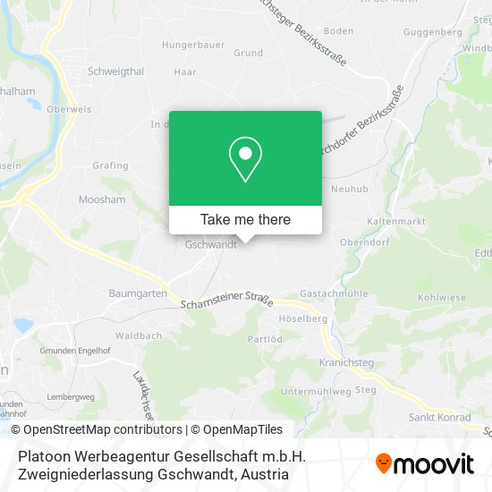 Platoon Werbeagentur Gesellschaft m.b.H. Zweigniederlassung Gschwandt map