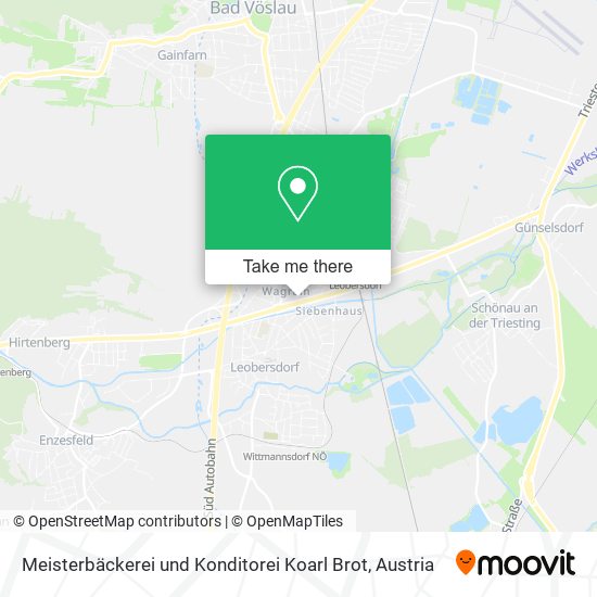 Meisterbäckerei und Konditorei Koarl Brot map