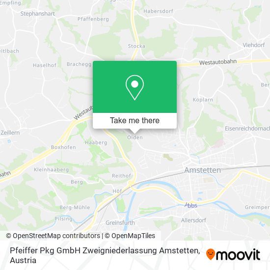Pfeiffer Pkg GmbH Zweigniederlassung Amstetten map