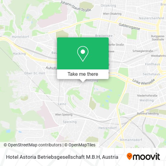 Hotel Astoria Betriebsgesellschaft M.B.H map