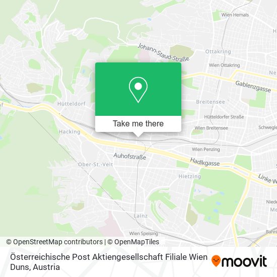Österreichische Post Aktiengesellschaft Filiale Wien Duns map