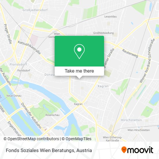 Fonds Soziales Wien Beratungs map