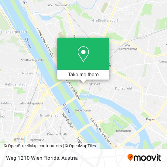 Weg 1210 Wien Florids map