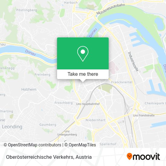 Oberösterreichische Verkehrs map