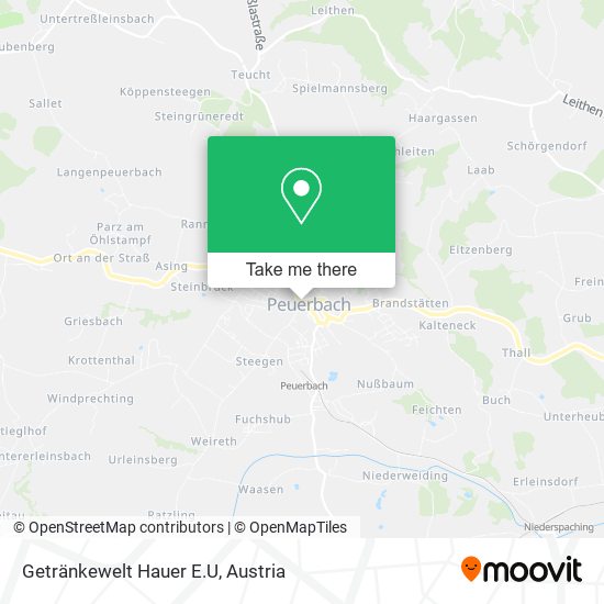 Getränkewelt Hauer E.U map