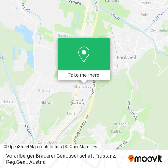 Vorarlberger Brauerei-Genossenschaft Frastanz, Reg.Gen. map