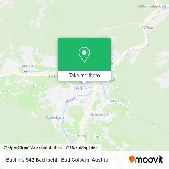 Buslinie 542 Bad Ischl - Bad Goisern map
