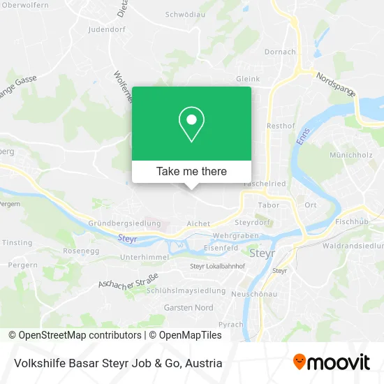 Volkshilfe Basar Steyr Job & Go map