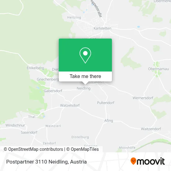 Postpartner 3110 Neidling map