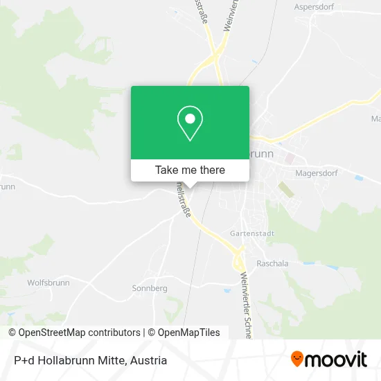 P+d Hollabrunn Mitte map