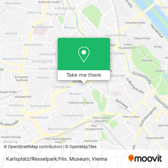 Karlsplatz / Resselpark / His. Museum map