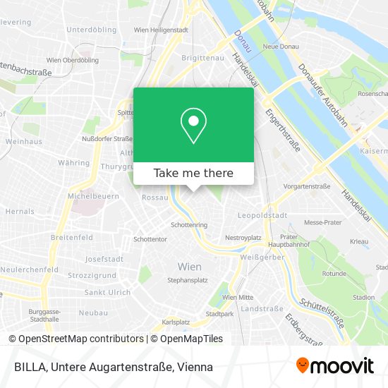 BILLA, Untere Augartenstraße map