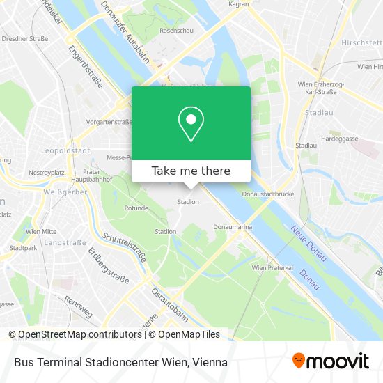 Bus Terminal Stadioncenter Wien map