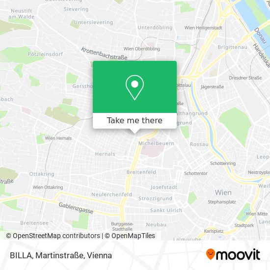 BILLA, Martinstraße map