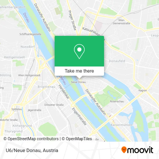 U6/Neue Donau map