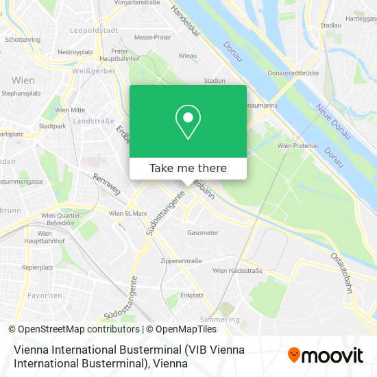 Vienna International Busterminal map