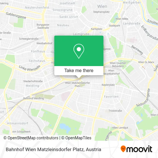 Bahnhof Wien Matzleinsdorfer Platz map