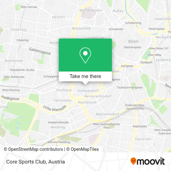 Core Sports Club map