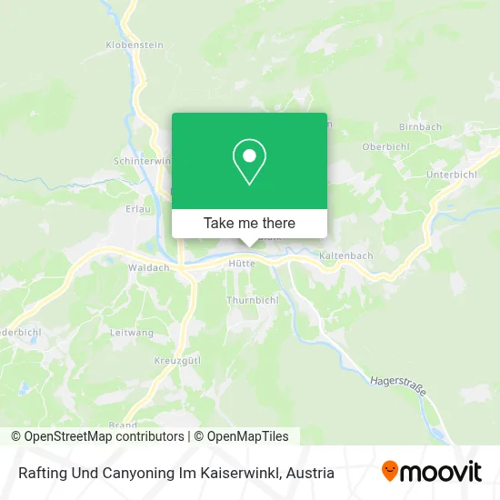 Rafting Und Canyoning Im Kaiserwinkl map