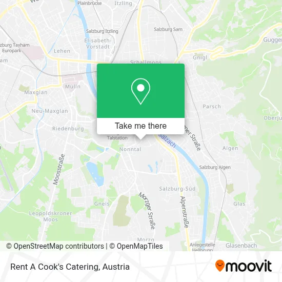 Rent A Cook's Catering map