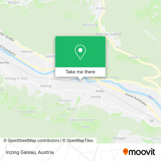 Inzing Gaisau map