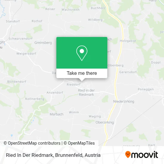 Ried In Der Riedmark, Brunnenfeld map