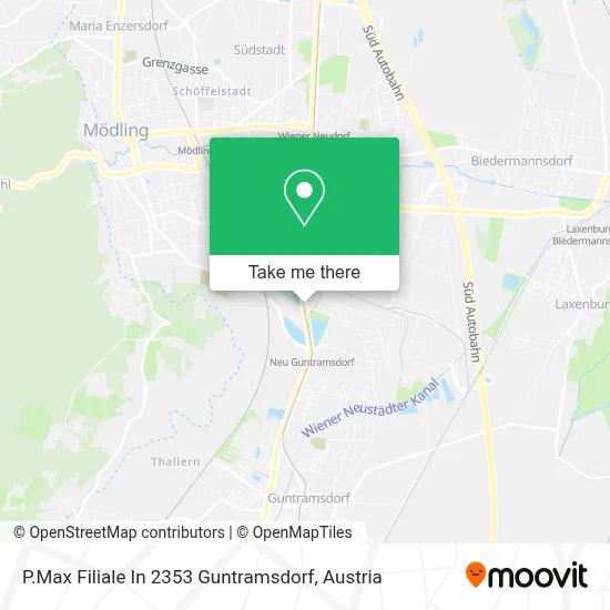 P.Max Filiale In 2353 Guntramsdorf map