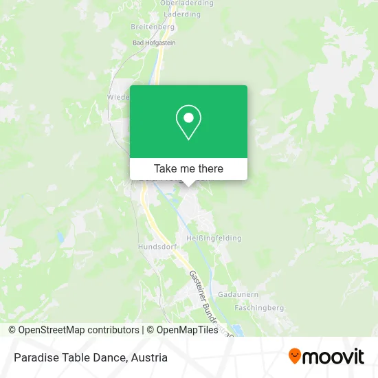 Paradise Table Dance map