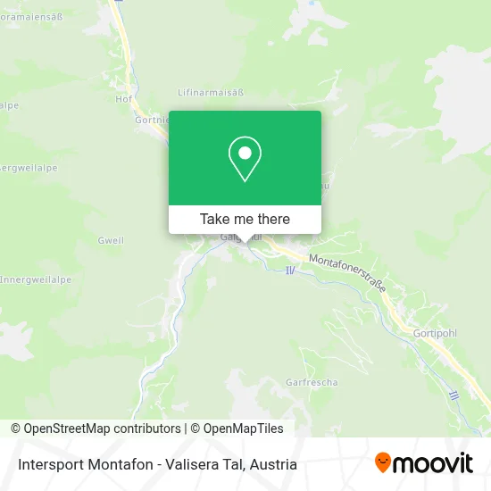 Intersport Montafon - Valisera Tal map