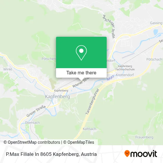 P.Max Filiale In 8605 Kapfenberg map