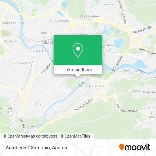 Autobedarf Samonig map