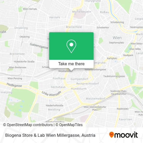 Biogena Store & Lab Wien Millergasse map