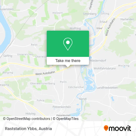 Raststation Ybbs map